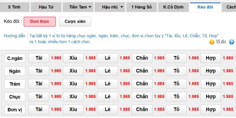 Lưu ý khi cá cược xiên lotobet